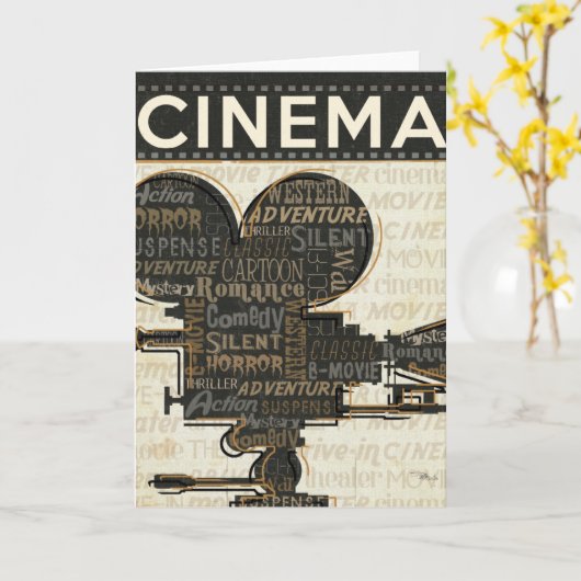 Movie Camera Reel Kaart (Gele Bloem)