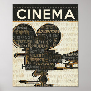 Movie Camera Reel Poster