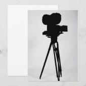 MOVIE CAMERA-uitnodiging Kaart (Voorkant / Achterkant)