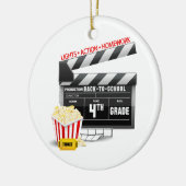 Movie Clapboard 4th Grade Keramisch Ornament (Links)