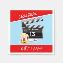 Movie Clapboard Popcorn 13th Birthday Party