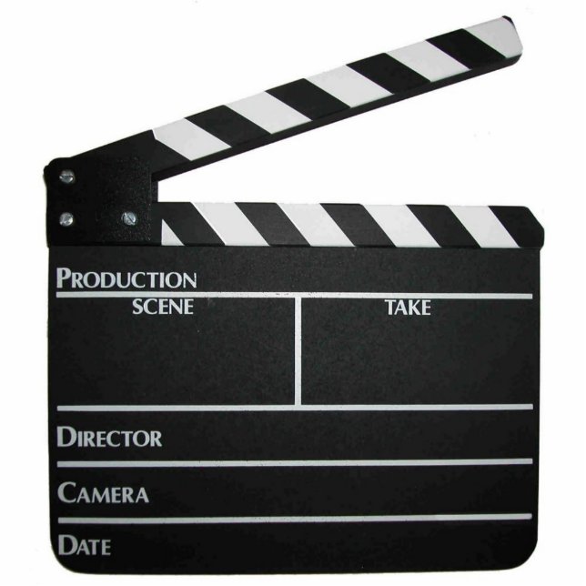 Movie Clapboard Slate Sleutelhanger Fotobeeldje Sleutelhanger (Voorkant)