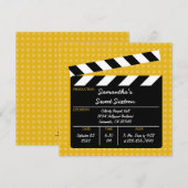 Movie Clapboard Sweet Sixteen Birthday Uitnodiging (Voorkant / Achterkant)