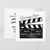 Movie Clapboard Wedding Save the Date (Voorkant / Achterkant)