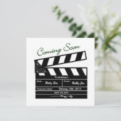 Movie Clapboard Wedding Save the Date (Staand voorkant)