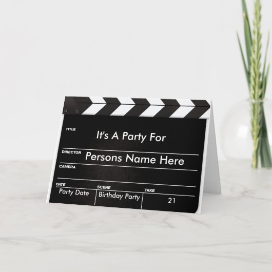 Movie Clapper Invitation (Voorkant)