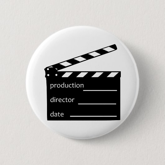 Movie-clapper Ronde Button 5,7 Cm (Voorkant)