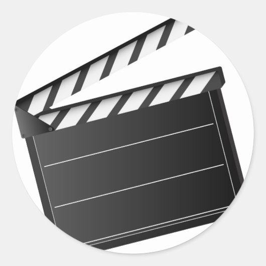 Movie Clapper Ronde Sticker (Voorkant)