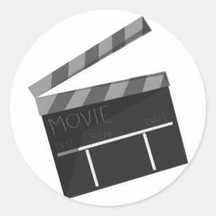 Movie Clapper Ronde Sticker