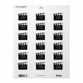 Movie Clapperboard Address Etiket (Full Sheet)