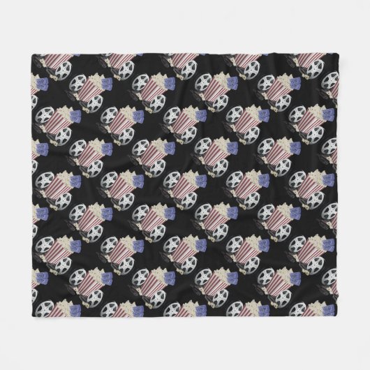 Movie Classics Binge Watching Fleece Deken (Voorkant (Horizontaal))