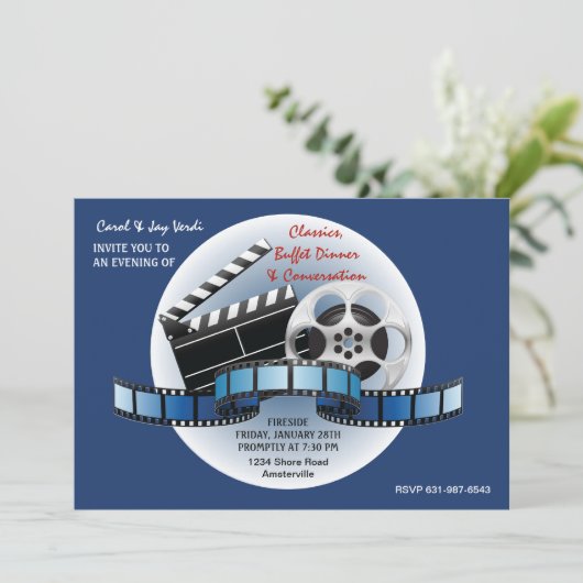 Movie Classics-uitnodiging Kaart (Staand voorkant)