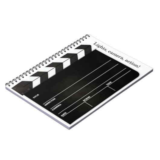 Movie Director Clapboard/Slate Spiral Notebook Notitieboek (Linkerzijde)
