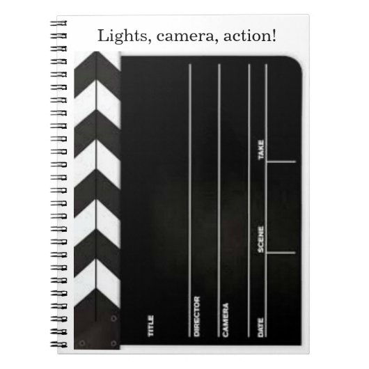 Movie Director Clapboard/Slate Spiral Notebook Notitieboek (Voorkant)