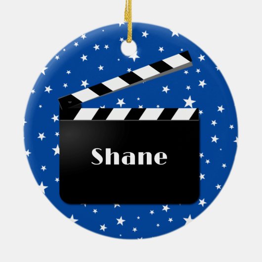 Movie Director Design Ceramic Ornament (Achterkant)