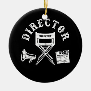 Movie Director Filmmaker Director Voorzitter Keramisch Ornament