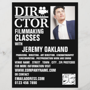 Movie Director, Filmmakingklassen Adverteren Flyer