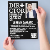 Movie Director, Filmmakingklassen Adverteren Flyer (Hand)