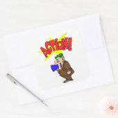 Movie Director Vierkante Sticker (Envelop)