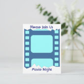 MOVIE EN POPCORN PARTIJ INVITATIE THEATER THEATER  KAART (Staand voorkant)