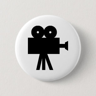Movie Film Cine Camera Hollywood Ronde Button 5,7 Cm