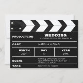 Movie Film Clap Board Wedding Kaart (Voorkant)