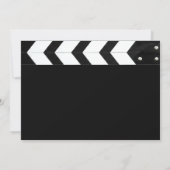 Movie Film Clap Board Wedding Kaart (Achterkant)