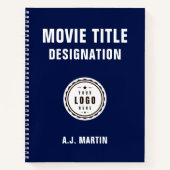 Movie Film Crew Logo Aangepaste gepersonaliseerde Notitieboek (Voorkant)