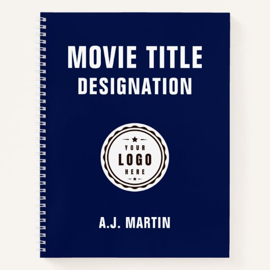 Movie Film Crew Logo Aangepaste gepersonaliseerde  Notitieboek (Voorkant)