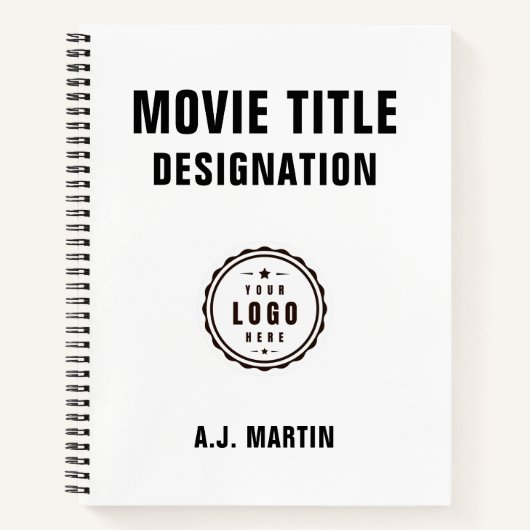 Movie Film Crew Logo Aangepaste gepersonaliseerde  Notitieboek (Voorkant)