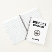 Movie Film Crew Logo Aangepaste gepersonaliseerde  Notitieboek (Binnen)