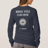 Movie Film Crew Logo Aangepaste gepersonaliseerde  T-shirt (Achterkant)