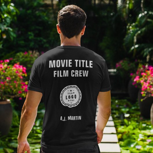 Movie Film Crew Logo Aangepaste gepersonaliseerde  T-shirt
