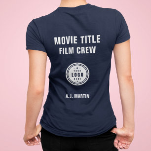 Movie Film Crew Logo Aangepaste gepersonaliseerde Tri-Blend Shirt