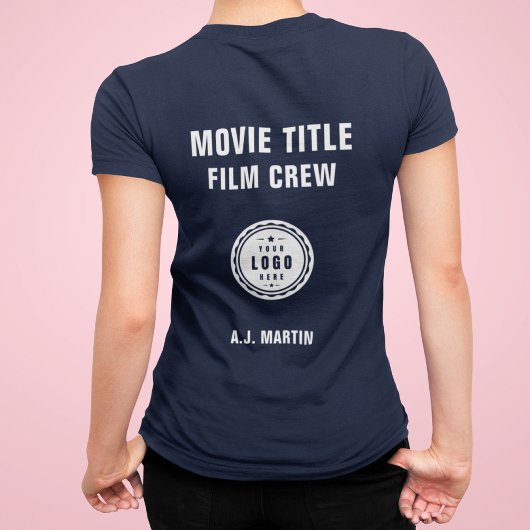Movie Film Crew Logo Aangepaste gepersonaliseerde  Tri-Blend Shirt