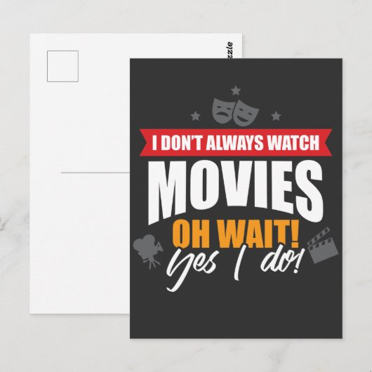 Movie Freak - Gezegde Bioscoopfilms Briefkaart (Voorkant / Achterkant)