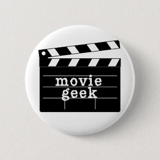 Movie Geek met Clapboard Ronde Button 5,7 Cm