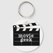 Movie Geek met Clapboard Sleutelhanger (Voorkant)
