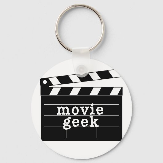 Movie Geek met Clapboard Sleutelhanger (Voorkant)