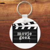 Movie Geek met Clapboard Sleutelhanger (Voorkant)