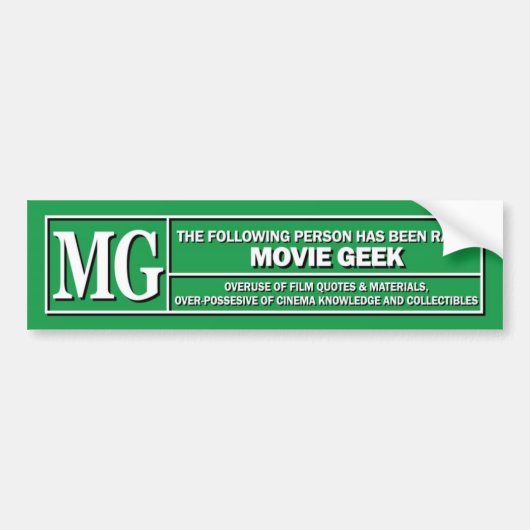 Movie Geek Rating sticker (Voorkant)