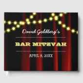 Movie Lights Yellow Bar Mitzvah Gastenboek (Voorkant)