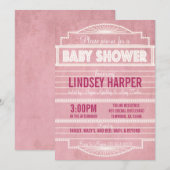  Movie Marquee Baby shower Pink uit 1920 Kaart (Voorkant / Achterkant)