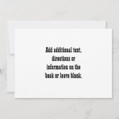 Movie Marquis-uitnodiging Kaart (Achterkant)