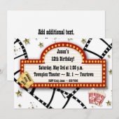 Movie Marquis-uitnodiging Kaart (Voorkant / Achterkant)