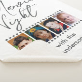 Movie night 4 foto familie grijs sherpa deken (3/4)