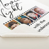 Movie night 4 foto familie zwart sherpa deken (3/4)