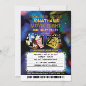 Movie Night Aangepaste Naam en Tekst Verjaardagsfe Kaart (Voorkant)