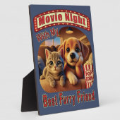 Movie Night - Beste Furry Vriend - Schattige Cat & Fotoplaat (Zijkant)