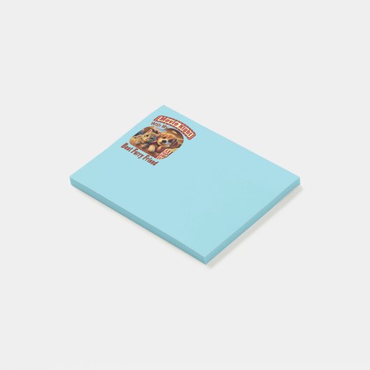Movie Night - Beste Furry Vriend - Schattige Cat & Post-it® Notes (Schuin)